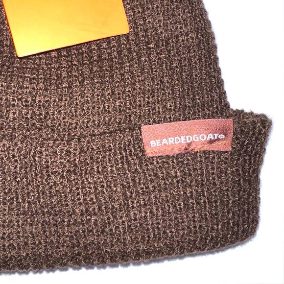 NWT Bearded Goat Boatyard Waffle Knit Cap Beanie Oxblood Brown OSFA - Picture 2 of 10